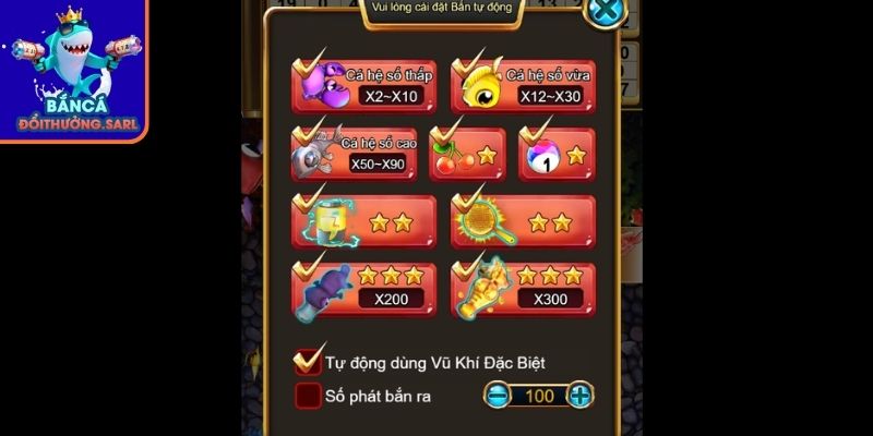 Cá vừa và cá to trong game cho người chơi vốn tốt