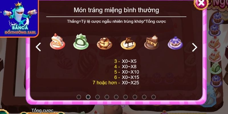 Món tráng miệng đặc biệt tạo đột biến ván chơi