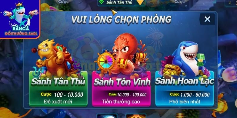 Hệ thống phòng game phân cấp rõ ràng